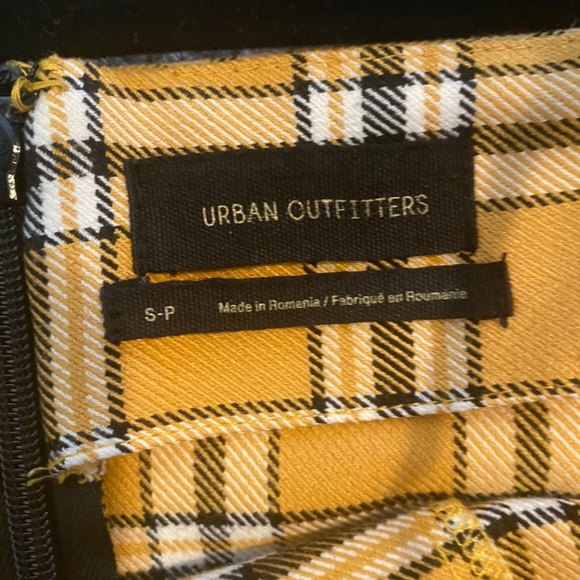 Urban Outfitters Yellow Plaid Mini Dress - Picture 4 of 4